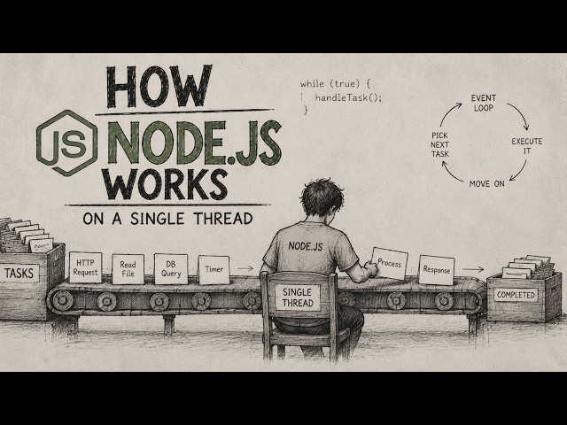 How Node.js Handles Thousands of Users on a Single Thread (Explained Simply)