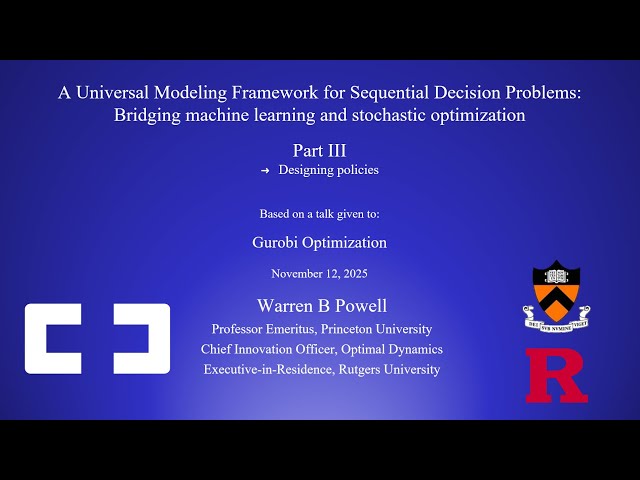Sequential Decision Analytics for Optimization Part 3