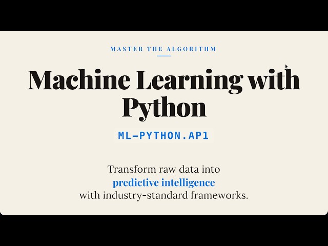 Machine Learning with Python | Classification, Regression & Feature Engineering