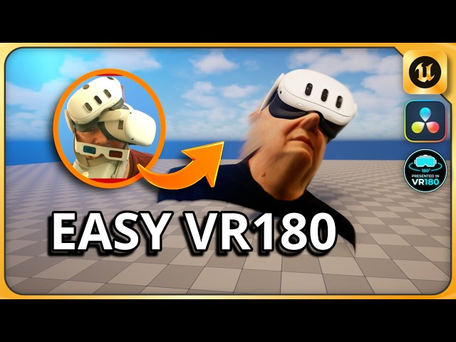Make VR180 3D Video with Unreal Engine & DaVinci Resolve - FULL TUTORIAL (Presented in VR and 2D)