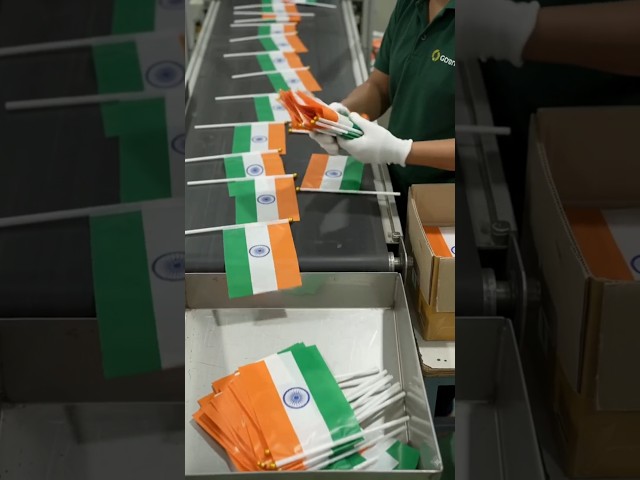 🇮🇳🚩 Indian Flag – Tiranga Colour Processing Factory 🇮🇳🚩 #factoryprocess #madeinindia