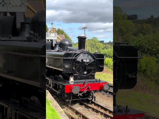 🚂 Pannier Tank 9681 Backs The Brakevan Onto The Goods Train #trains #railway #shorts