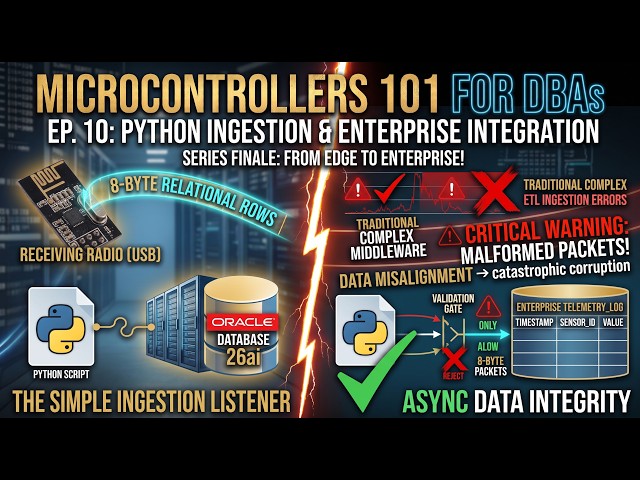 Python Ingestion & Enterprise Integration | Microcontrollers 101 for DBAs (Ep. 10 Finale)