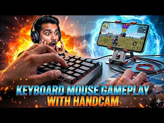 Free Fire Keyboard mouse gameplay ⌨️🖱️📲 