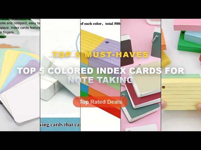 Top 5 Colored Index Cards For Note Taking: Top 5 Best Sellers - 500 Sheet Lined Colored Index Cards