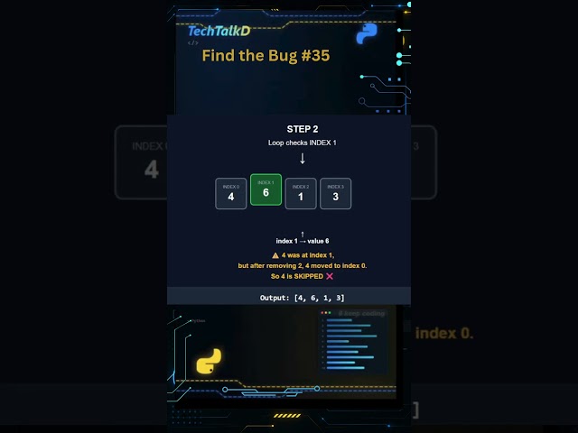 🐛 Find the Bug #35 — Modifying a List While Iterating