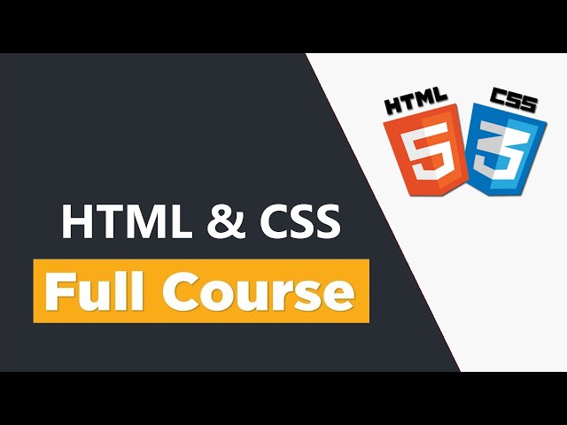 HTML & CSS Tutorial for Beginners - Full Course