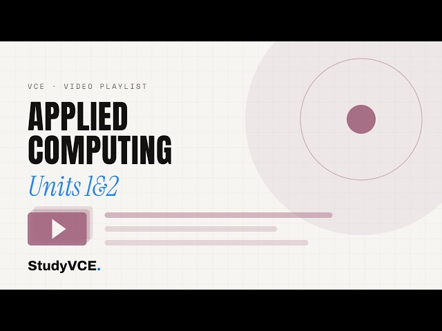 VCE Applied Computing 1.1.1 — Data analysis (part 1 of 4)