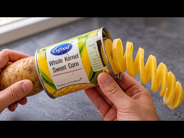 Don't Throw Away Old Tin Cans! Turn Trash Into a Genius Spiral Potato Cutter