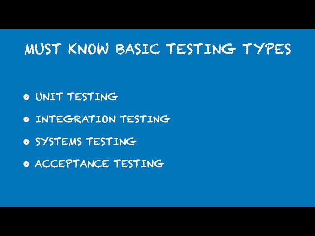 Software Testing  - Part 1 (MUST Know Basic Testing Types)