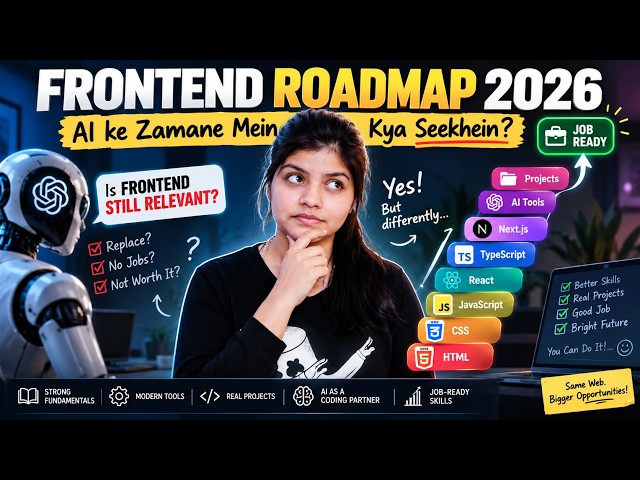 🛑AI has changed frontend, not killed it || Frontend developer roadmap in 2026