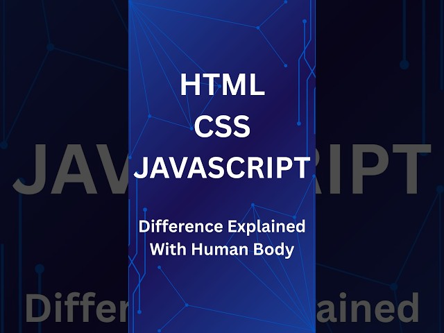 HTML, CSS & JavaScript Explained with a Human Body 🧍‍♀️