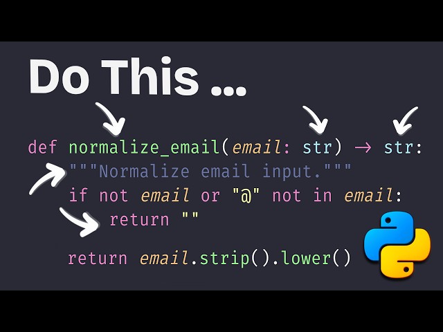 8 Python Function Habits That Make Your Code Clean and Professional | #Python Course 46