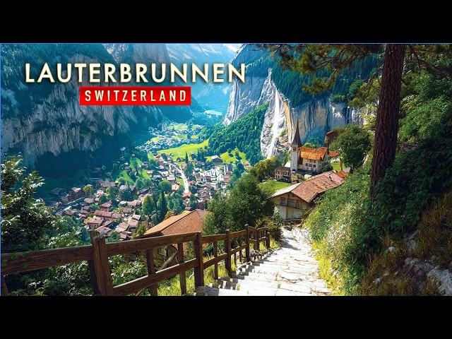 Walking Tour of Lauterbrunnen | Switzerland 4K
