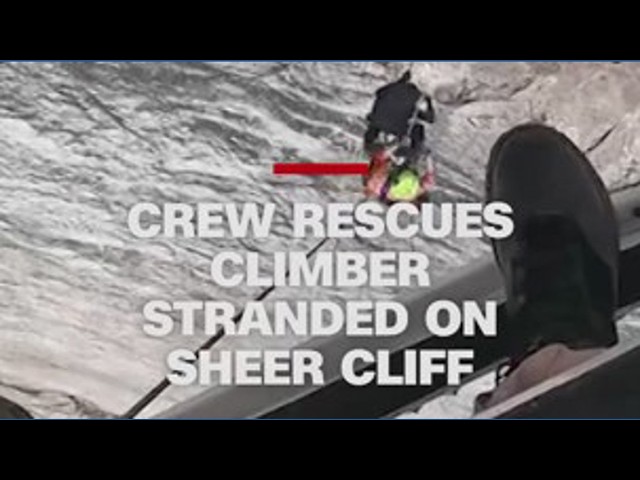 Rock climber saved from 700-foot cliff