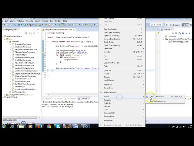 How to find largest and smallest values in an array in java