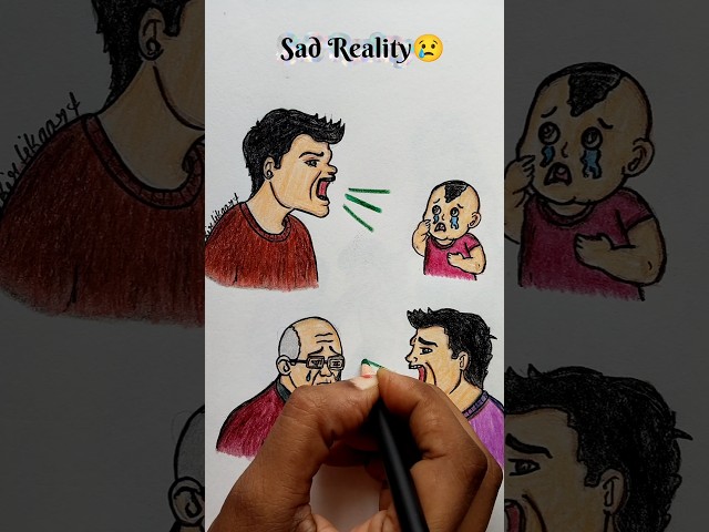 Anger cycle 😢#sad drawing #art #shorts # #emtionalstory