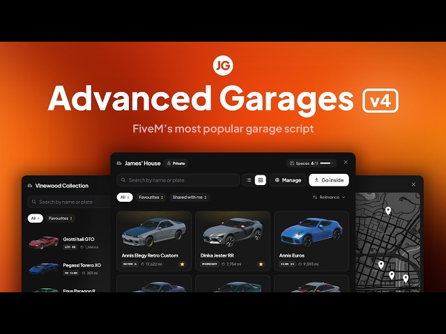JG Advanced Garages v4 (QB/Qbox/ESX) - FiveM's Most Installed Garage Script