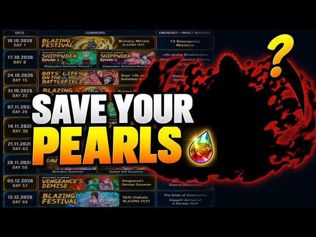 SAVE YOUR PEARLS! Naruto Blazing REVIVAL Banner Roadmap