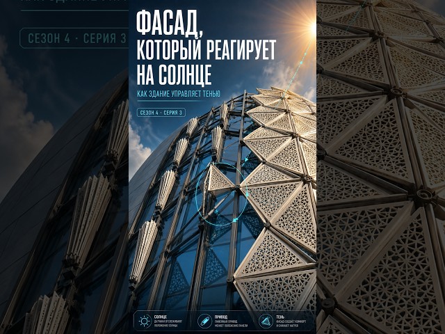 Это здание само закрывается от солнца | S4E3 #кинетическийфасад #архитектура #инженерия #оригами