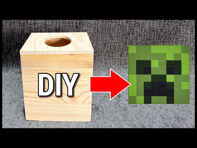Minecraft Creeper Tissue Box (DIY Craft)