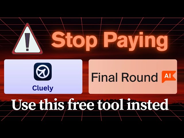 Free alternative for Cluely, Finalround Ai- part 1