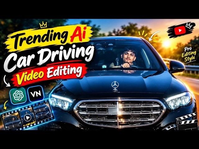 Ai CAR Driving Video Editing Tutorial FREE | Instagram Trending Pata Chalega Song Reels Editing
