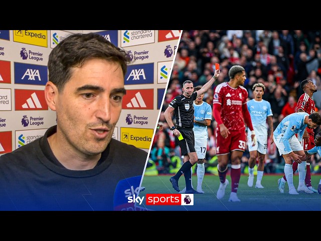 "He wasn't even going to call a foul!" | Iraola on Gravenberch red card after Liverpool lose to City