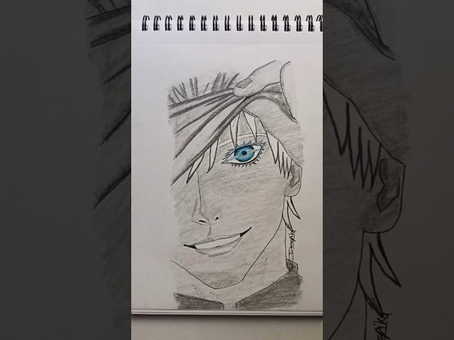 Gojo Drawing❤| Easy Step by Step Sketch of Satoru Gojo#gojo#gojosatoru#art #shorts#drawing#anime