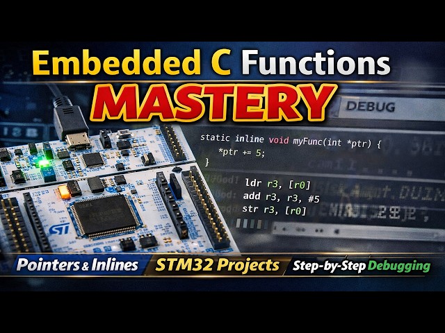 Embedded C Functions Mastery: Static, Inline, Pointers & Performance (STM32 + Assembly Debugging)