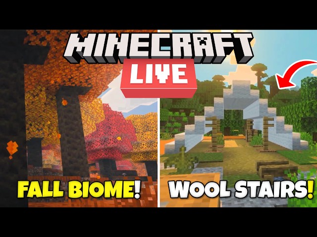 NEW FALL BIOME, WOOL STAIRS & SLABS, POPLAR TREES! Minecraft Live Announcements & More!