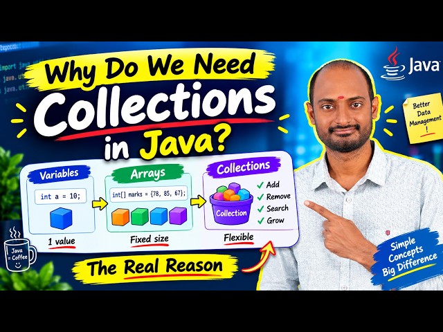 Why Do We Need Collections in Java? | Variables vs Arrays vs Collections |CSGuruTelugu