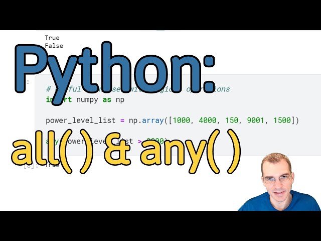 How To Use all() and any() in Python