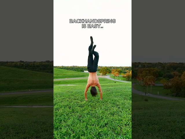 BACKHANDSPRING IS EASY😉 #tutorial #shorts #gymnastics