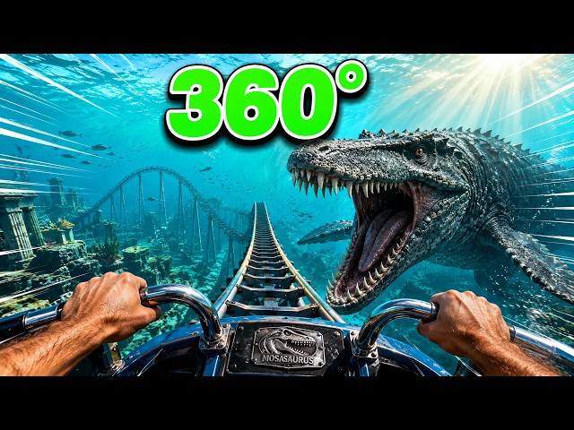 Megalodon & Sea Monsters Roller Coaster - 360° VR Video