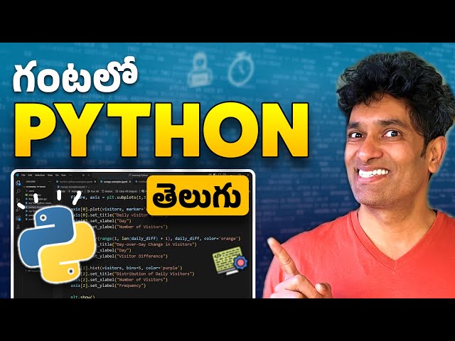 Beginner to PRO Python in 1 Hour (Telugu tutorial with code samples)