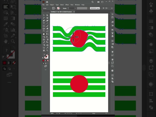 The easiest way to wave any shape in Illustrator #adobeillustrator #designhacks #shorts