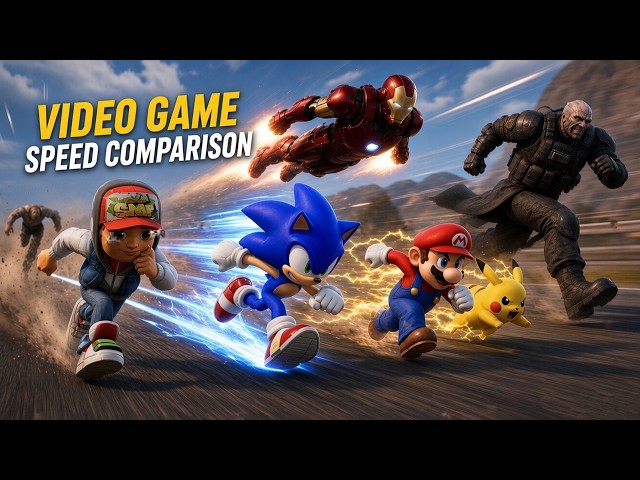 Video Games Characters Speed comparison | Speed comparison | Fastest characters | 4K