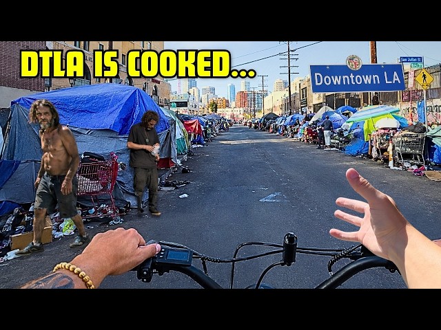 I Investigated DTLA's HOMELESS ENCAMPMENTS (E-Bike POV)