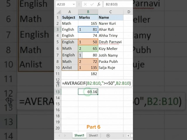 इस Excel में useful Excel Formulas को आसान और practical explanation के साथ सीखिए: #shorts
