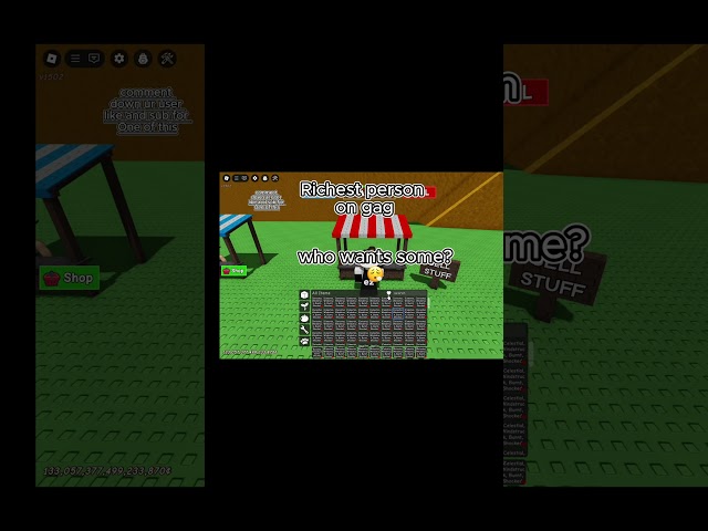 🗿Richest Person on gag (Who wants 744t👀) #roblox #growagardenroblox #giveaway