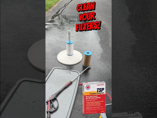 Slick Life Hack to Clean & Reuse your Hot Tub Filters! 💯🔥