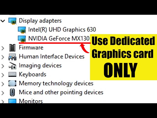 How to FORCE Windows to use your Dedicated GPU