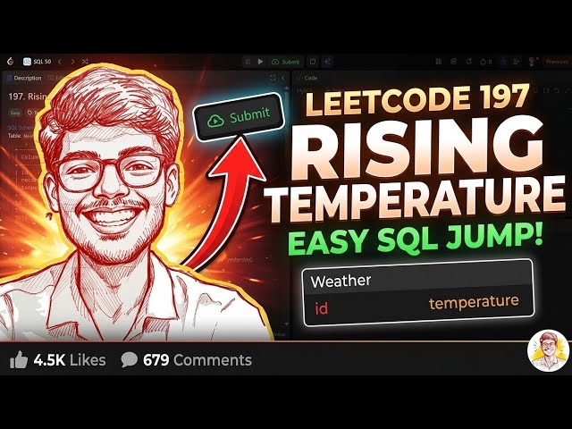 LeetCode - 197 Rising Temperature (SQL Solution)
