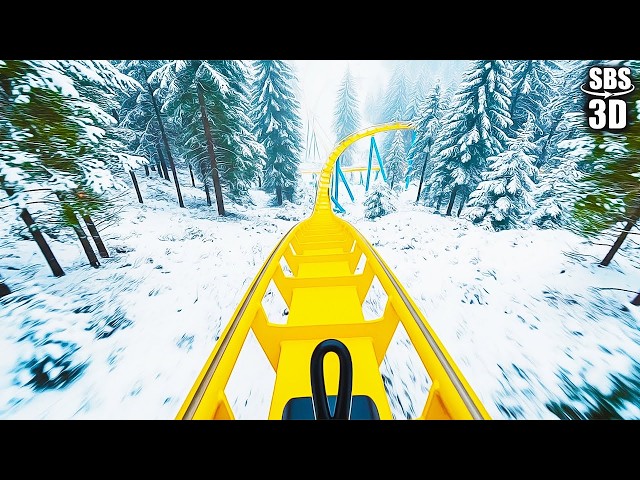 VR Roller Coaster in Ice Village VR Videos