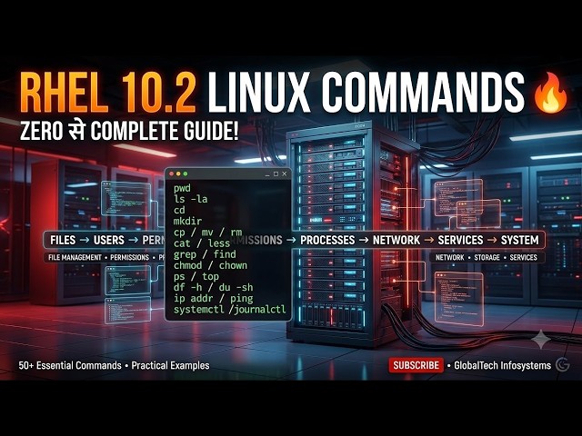 RHEL 10 2 Linux Commands क्या हैं    50+ Essential Commands Complete Guide in Hindi