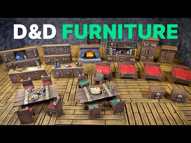 🪑 DIY Miniature Furniture for Dungeons & Interiors