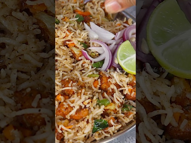 Gobi Fried Rice Without Sauces😋 #shorts #youtubeshorts #gobirice #friedrice #streetfood #gobirecipe