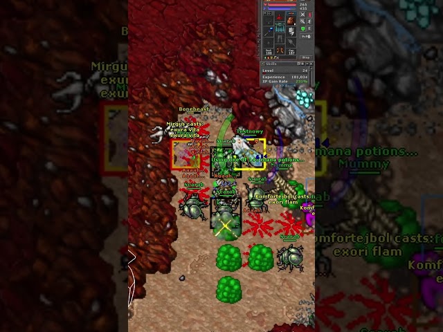 Tibia 24 lvl MS vs 51 ED Fight!