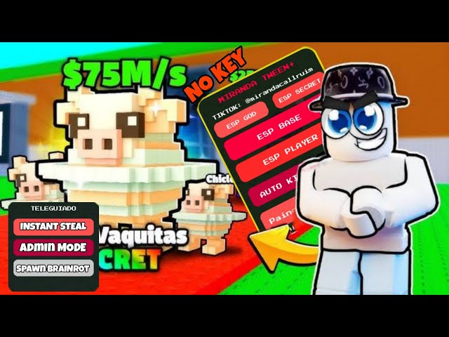 STEAL BRAINROT SCRIPT GUI 🚨 (Instant Steal, Fly, Noclip, INFINITE CASH 💰, Anti-Kick!)